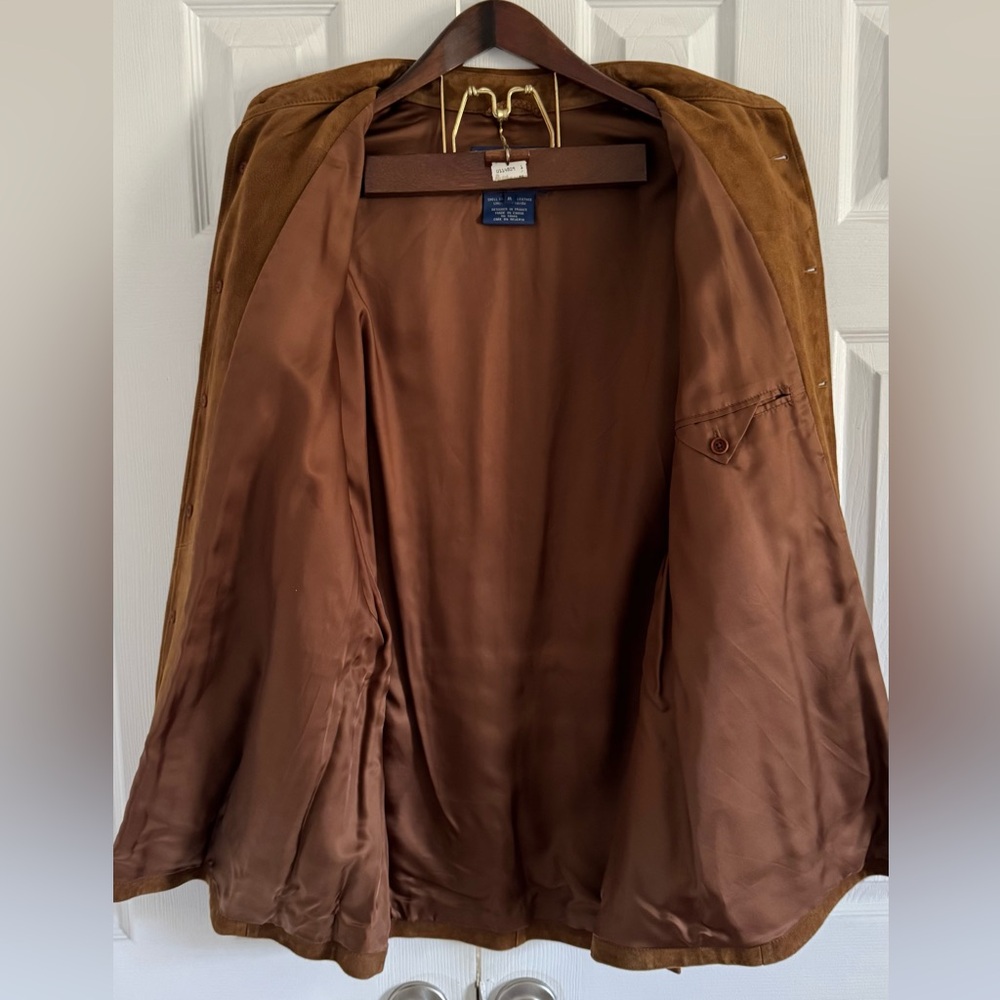 Faconnable Tan Suede Shirt Jacket - Picture 3 of 4